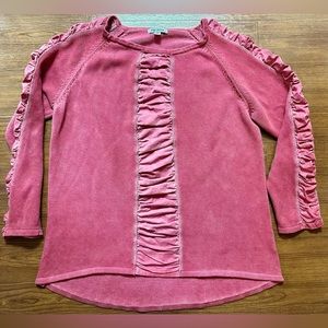 PBJ Blues * Pink long sleeve seater * size MED * ladies